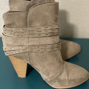 Beige ankle boots